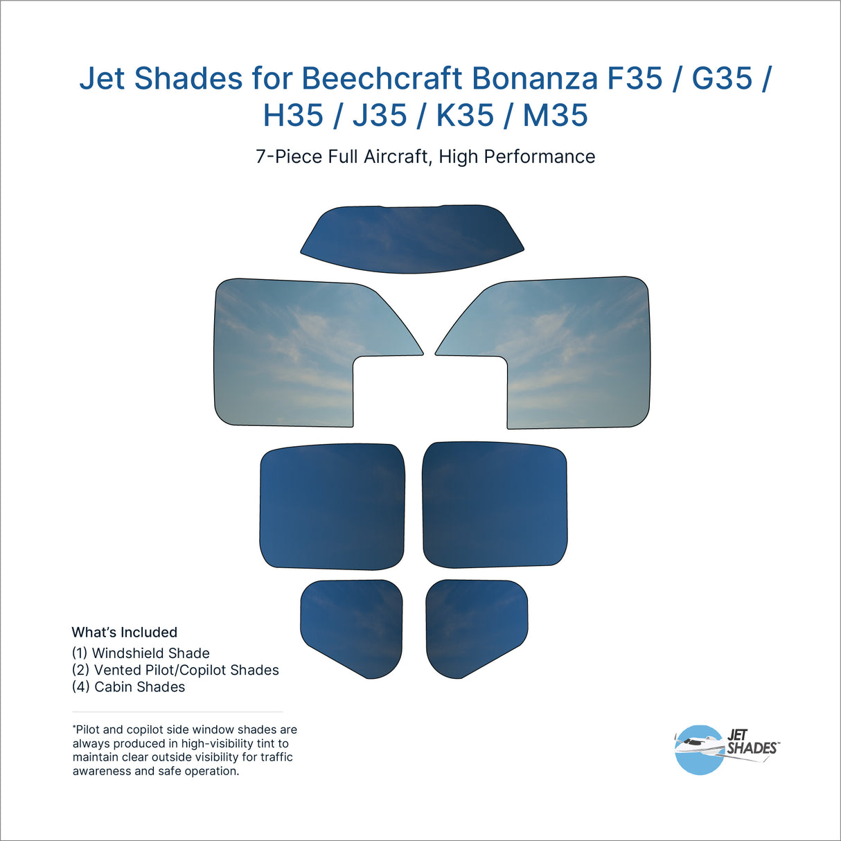 Jet Shades for Beechcraft Bonanza F35 / G35 / H35 / J35 / K35 / M35