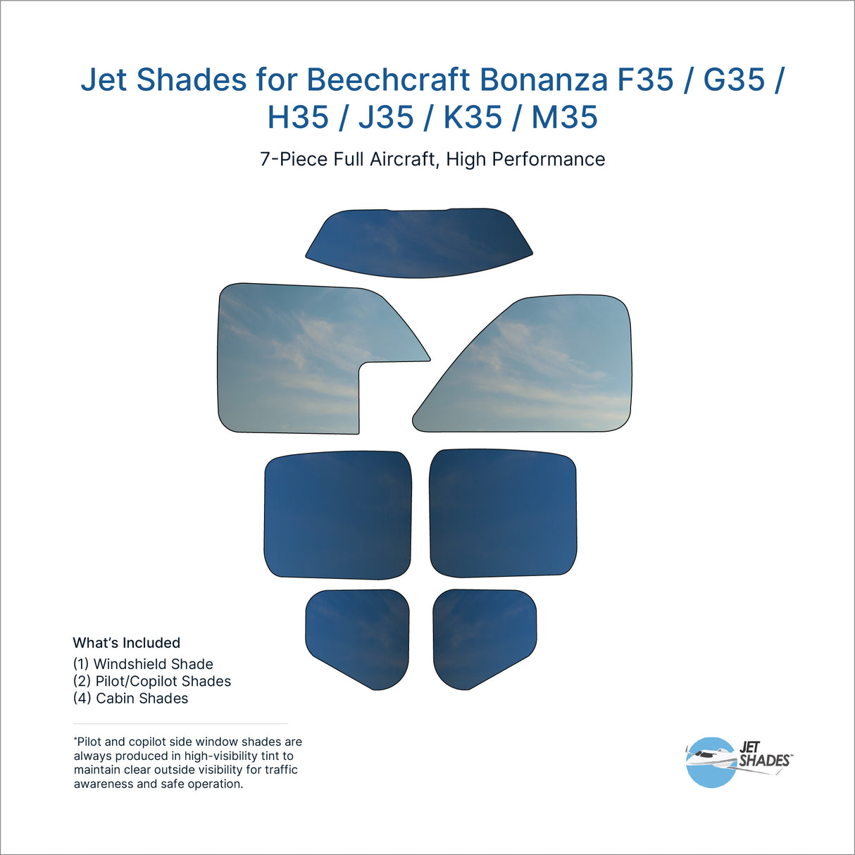 Jet Shades for Beechcraft Bonanza F35 / G35 / H35 / J35 / K35 / M35