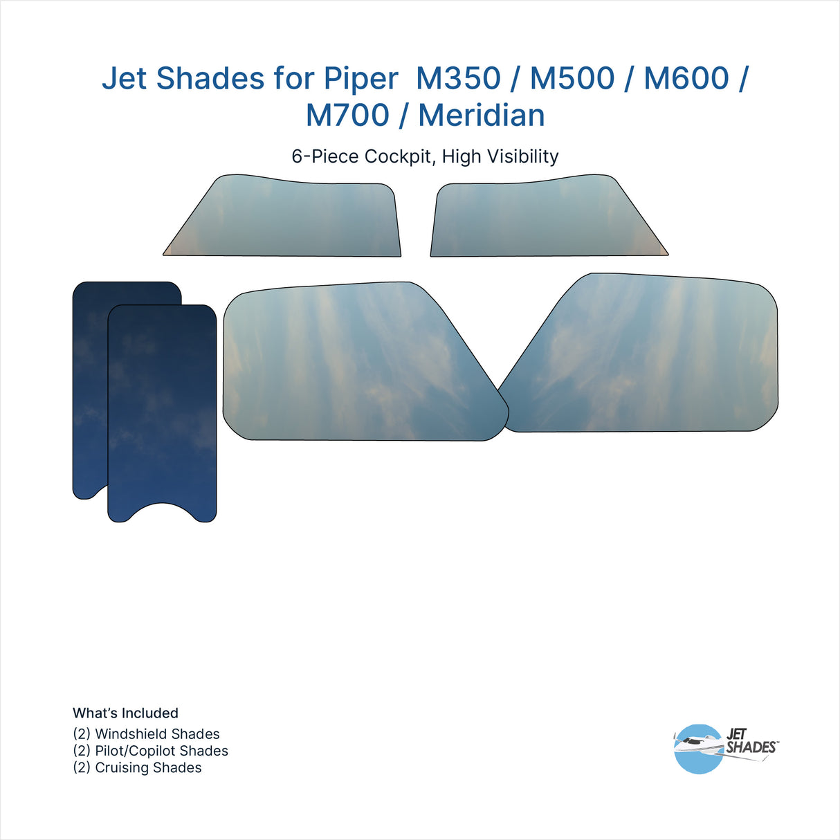 Jet Shades for Piper M350 / M500 / M600 / M700 / Meridian