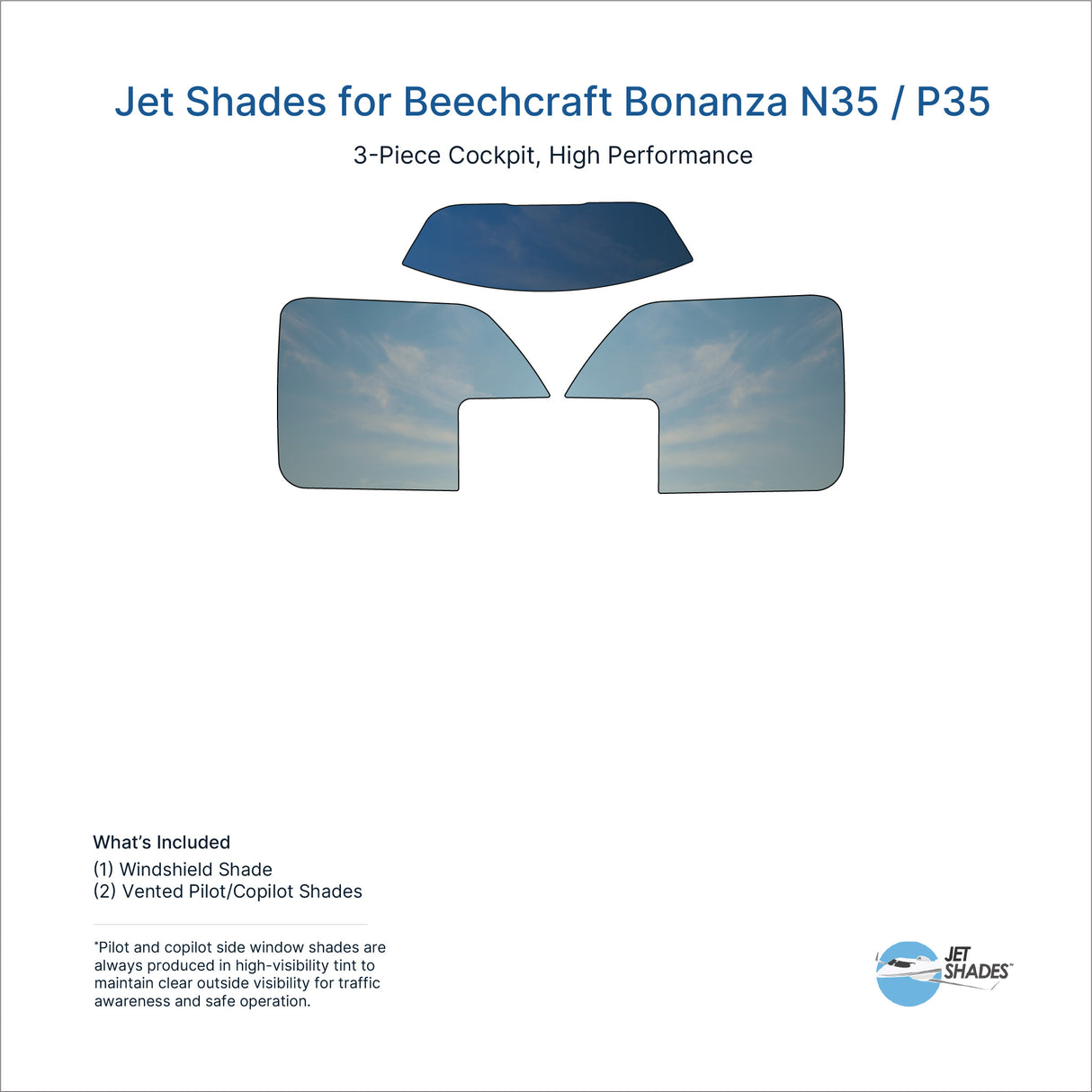 Jet Shades for Beechcraft Bonanza N35 / P35