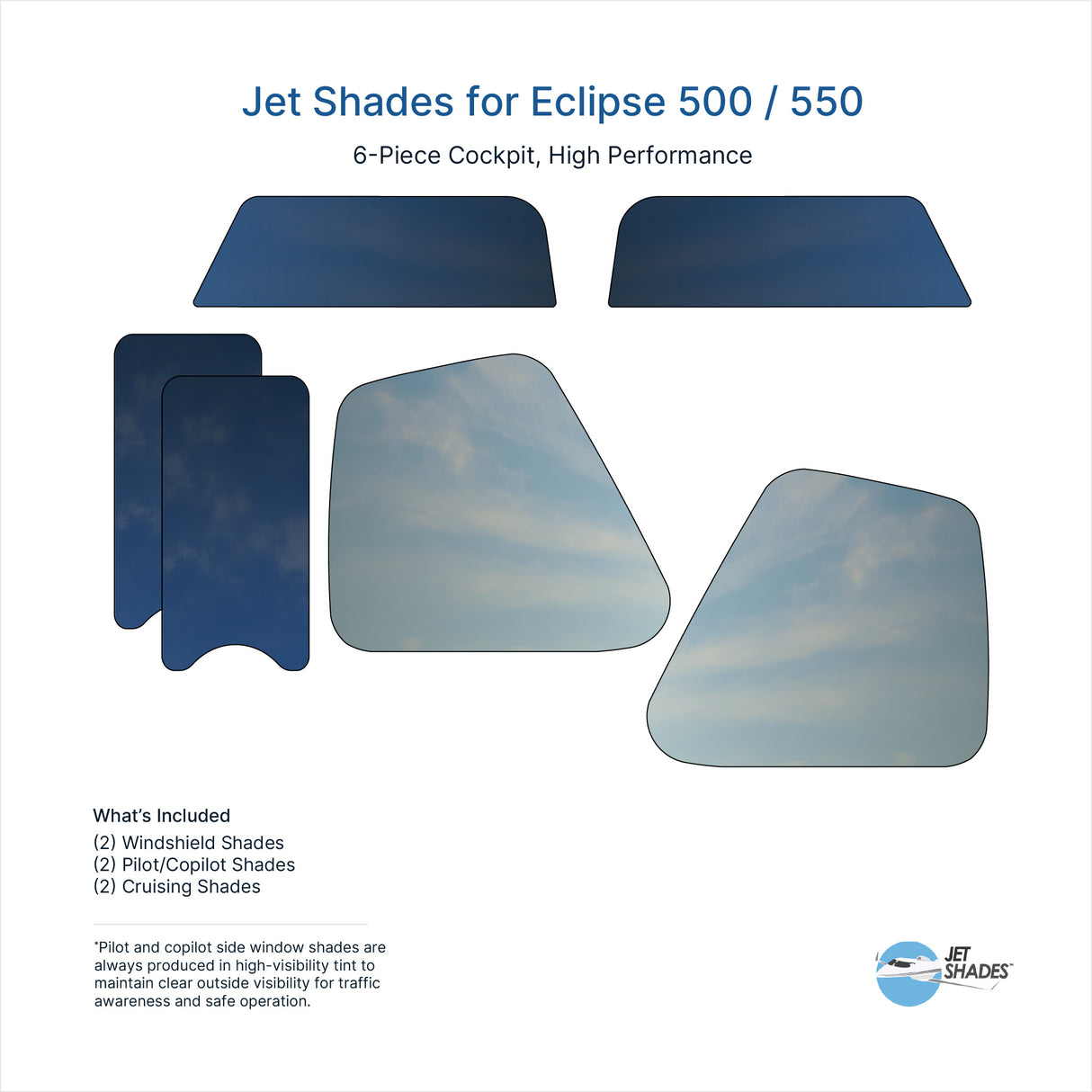Jet Shades for Eclipse 500 / 550