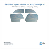 Jet Shades for Piper Cherokee Six 300 / Saratoga 301 (1974-1992)
