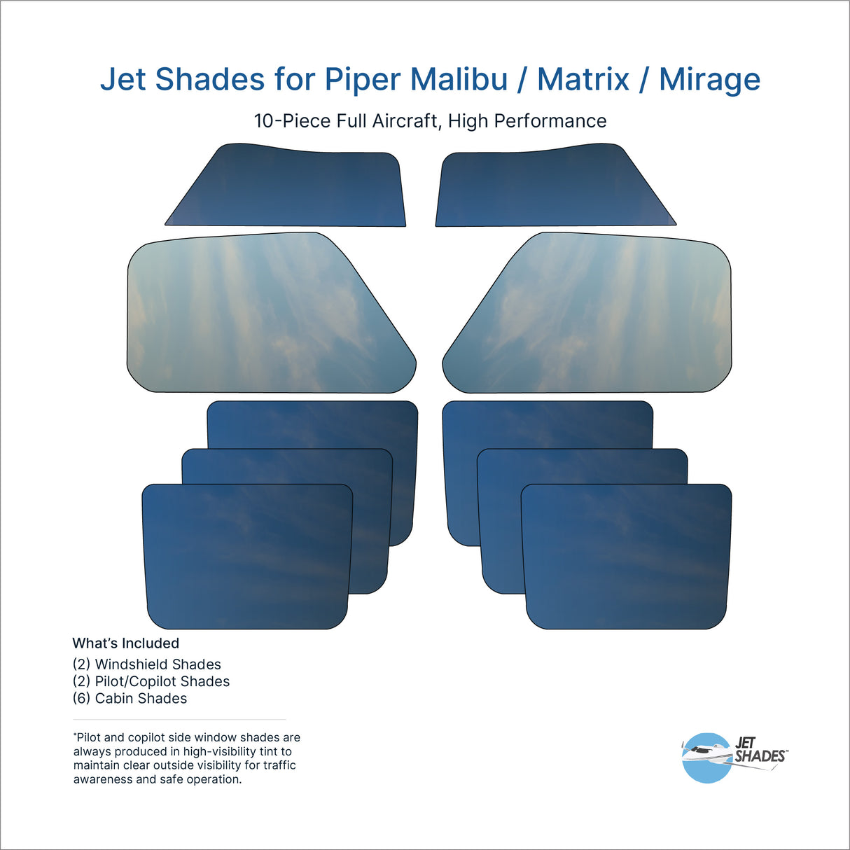 Jet Shades for Piper Malibu / Matrix / Mirage